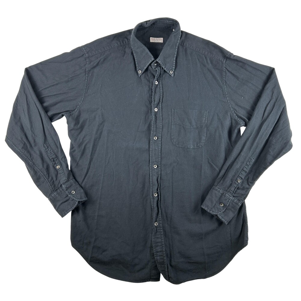 Vintage Robert Friedman Shirt Mens XL Solid Long Sleeve Button Down Cotton Italy